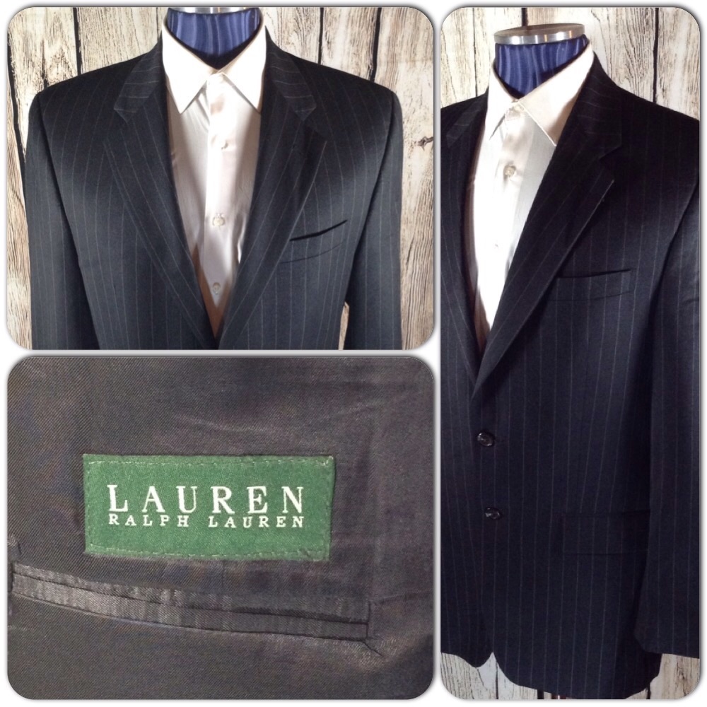 Lauren Ralph Lauren Blazer Mens 40L Gay Striped